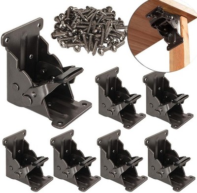 8Pack Folding Table Legs Bracket Foldable Table Bracket Lock Extension Suppor...