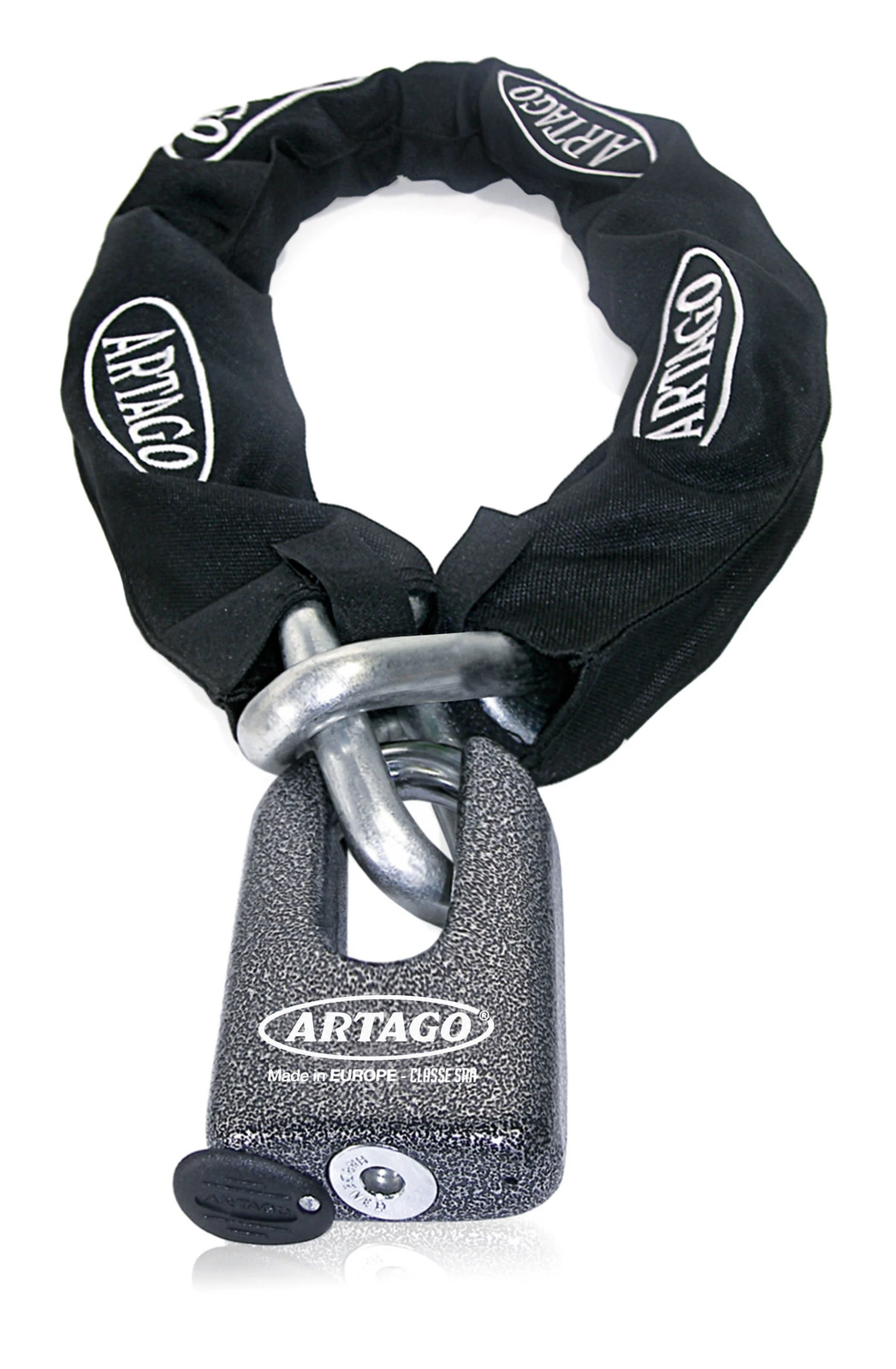 Cadena SRA chaîne 1200mm ø15mm antivol moto scooter gris martelé
