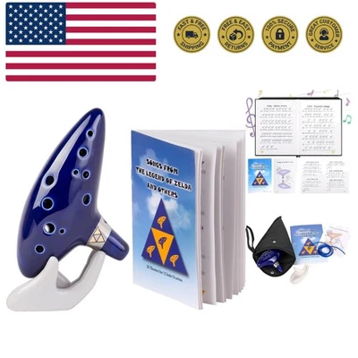 Zelda Ocarina 12 Hole Alto C with Song Book Songs From the Legend of Zelda wi...