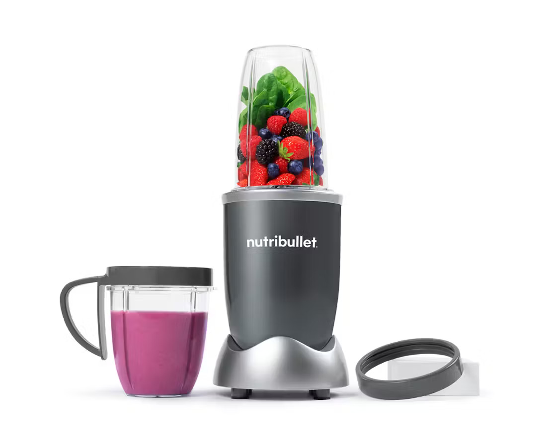 NEW - nutribullet Personal Blender for Shakes, 24 Oz, 600 Watt, Gray, (NBR-0601)
