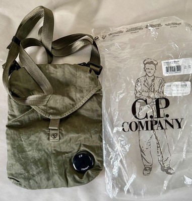 CP COMPANY -  Nylon B Garment Dyed Messenger Lens Bag - Khaki / Bronze Green