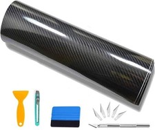 Carbon Folie 6D, 300 x 30cm Schwarz Autofolie Vinyl Selbstklebend