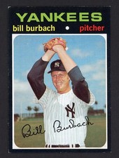 1971 Topps BILL BURBACH Yankees HIGH NUMBER SP #683 EX/MT Condition