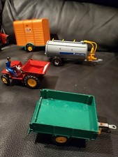 4 X Britains Farm  Equipment Toy Vehicles Horse Box Dumper Truck Tanker Trailer