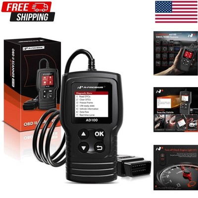 AD100 Compact Car Code Scanner - Durable Diagnostic Tool for All Vehicle Types