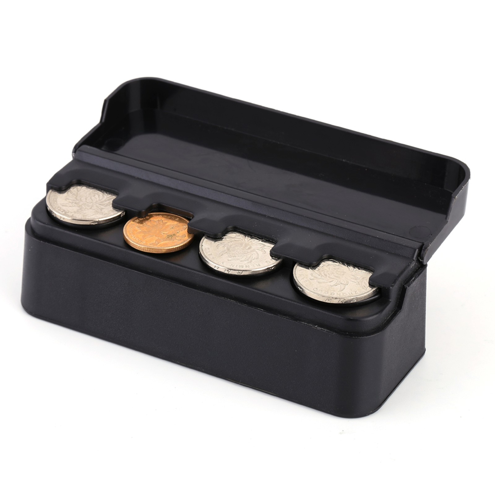 Auto Car Plastic Coin Holder Storage Box Case Container Coins Organizer Storage