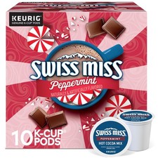 Swiss Miss Peppermint Hot Cocoa, Keurig Single-Serve K-Cup Pods, 10 Count
