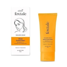 FoxTale Vitamin C & Niacinamide Glow Sunscreen Spf 50 - 50 Ml Fast Absorbing.