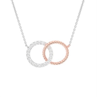 14K Weißgold Lab Grown Diamant Ankerkette geformter Anhänger