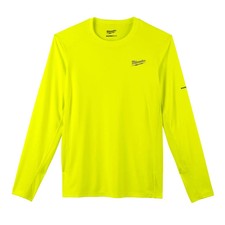 Milwaukee Workskin Lightweight Performance Shirt - Long Sleeve - Hi Vis Yellow L