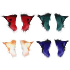 Plush Cats Ear Hairclip Role Play Headband Costume Hairband Halloween Headpieces