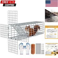 One Way Squirrel Door Excluder, 4 x 4 inch Opening, Humane One-Way Door for S...