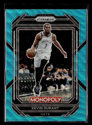 2022-23 Panini Prizm Monopoly Kevin Durant #7 Teal Wave Nets TV1352