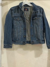 The Childrens Place Girls Medium Wash Blue Denim Jean Jacket Size L 10/12