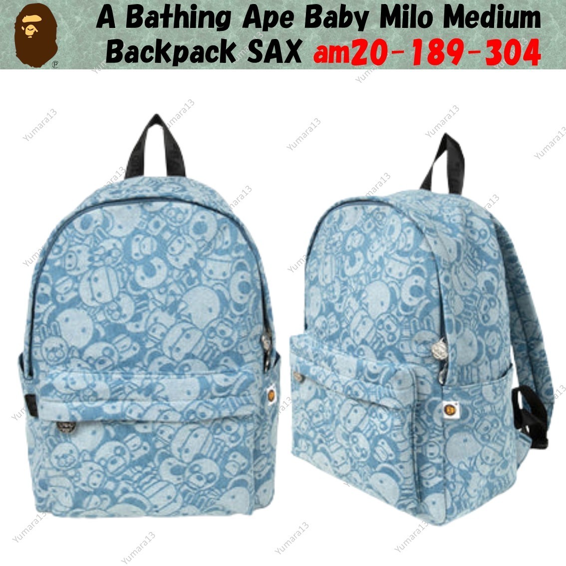 AKANE様　新品　BATHING APE BABY MILO バックパック A BATHING APE Men's BABY MILO MEDIUM BACKPACK #3 AL70-189-318 | eBay