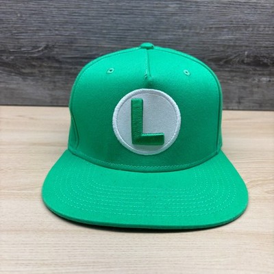 Super Mario Luigi Hat Cap Snap Back Green Nintendo Cosplay Costume Video Game
