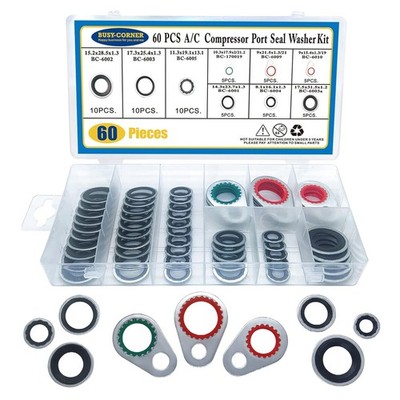 A/C System Compressor Gasket Seals Air Conditioning Port Seal... 