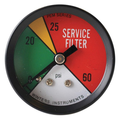 #ad WINTERS PEM1401 CD Pressure Gauge1 1 2quot; Dial SizeBlack 491G22 $6.85