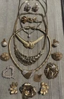 Vtg Estate Goldtone Jewelry Lot(17) Trifari Monet Coro