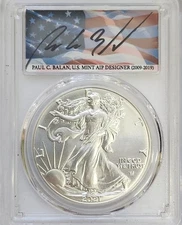 2021 Silver Eagle, First Strike Type 2 PCGS MS70- Paul Balan