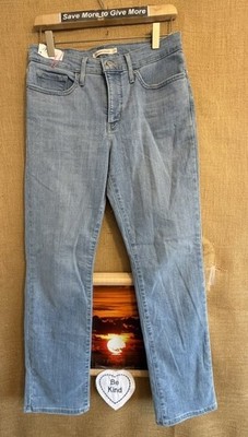 Levi's 314 Shaping straight women's blue stone washed W29 L30 denim jeans regula