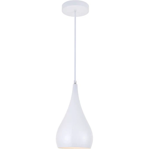 Living District LDPD2001WH Nora 1 Light 6 inch White Pendant Ceiling Light - Picture 1 of 8
