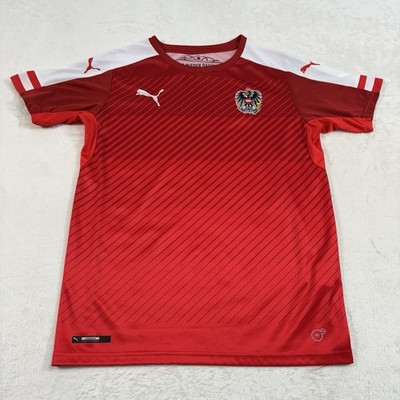 Österreich Fußball Trikot 2016/17 Jugend XL 13-14 Jahre Puma rot kostenloser Versand UK
