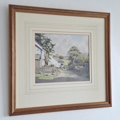 Phil L Hobbs Original Aquarell Skizze Low Yewdale Lake District Künstler Vintage