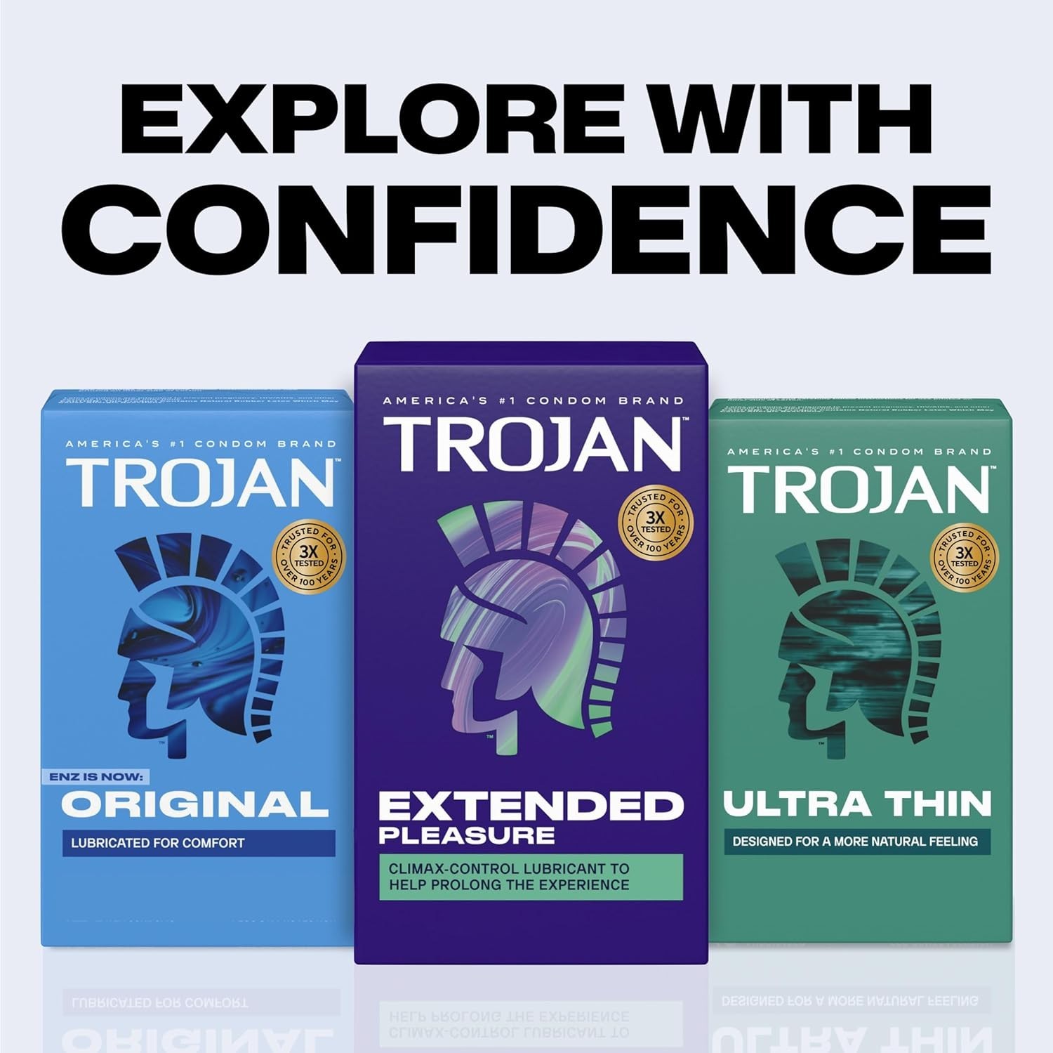 TROJAN EXTENDED PLEASURE Climax Control Extended Pleasure Condoms, 12 Count