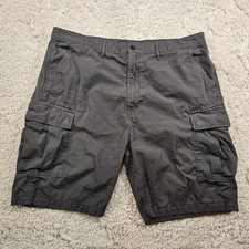 Levi Strauss Mans Canvas Cargo Shorts Flap Pockets Y2K Work Chore Size 42 42x9.5