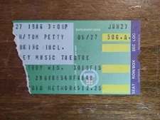 Bob Dylan /Tom Petty & The Heartbreakers Ticket Stub, Alpine Valley, 6/27/86