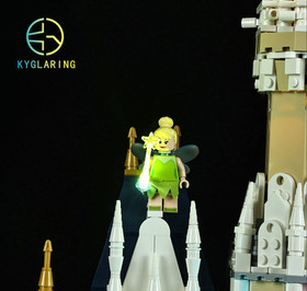 LED Light Kit for Disney Castle - Compatible with LEGO&reg; 71040 Set (Remote)