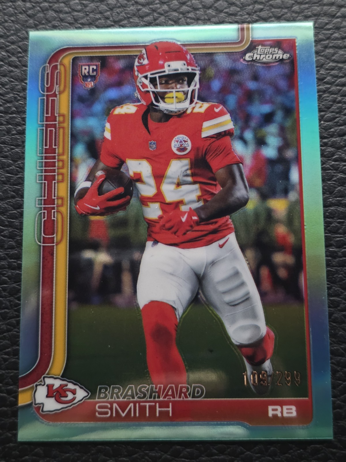 2025 Topps Chrome - Rookies Brashard Smith #311 Teal Refractor /299 (RC)