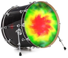 Vinyl Decal Skin for 20" Bass Kick Drum Head Tie Dye