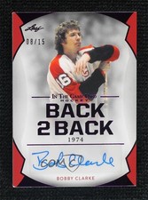 2022-23 Leaf ITG Used Back 2 Purple 8/15 Bobby Clarke Bill Barber Auto HOF 11jd