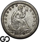 1854 Seated Liberty Quarter, Arrows, XF+
