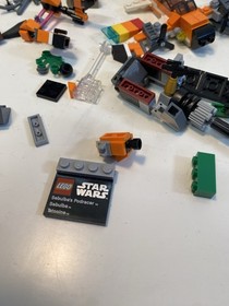 LEGO Star Wars Sebulba Podracer Tatooine 9675 Lot Pieces + Plaque