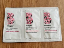 BRIOGEO Don't Despair Repair Shampoo Conditioner & Mask 3 x 11.8ml Sachet