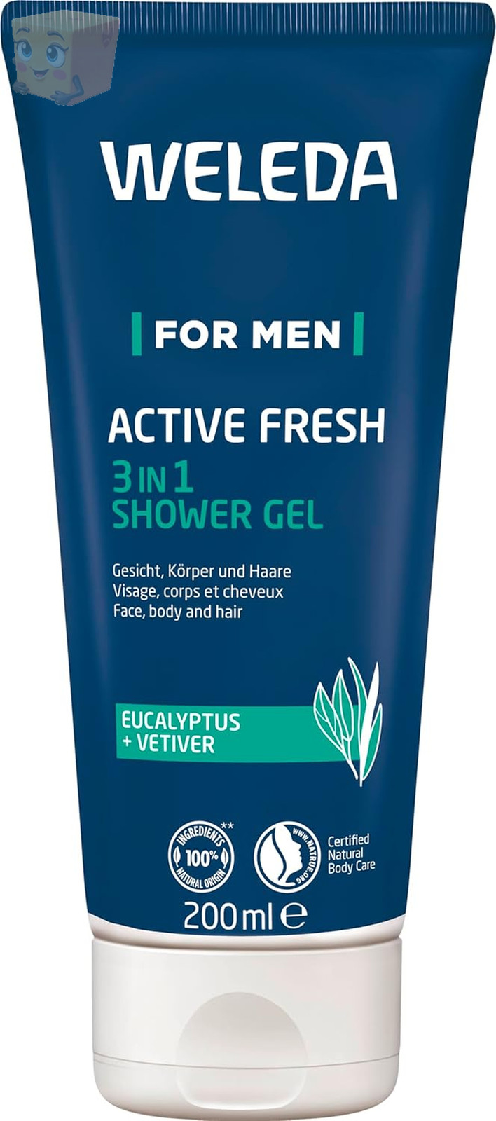 WELEDA Men 3in1 Duschgel: Naturkosmetik für Haut & Haar (200ml)