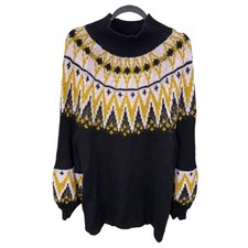 Free People Women's Scotland Sweater Mini Dress XS black