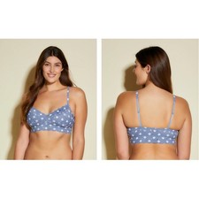 Cosabella Never Say Never Printed Beauty Sweetie Bralette Blue Diamond Med NEW