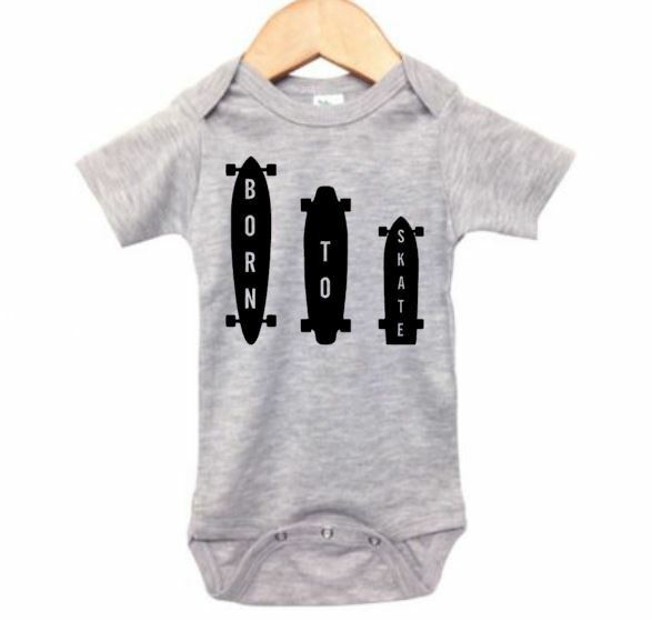 BORN TO SKATE, BABY SKATEBOARDING OUTFIT, Skateboard APPAREL