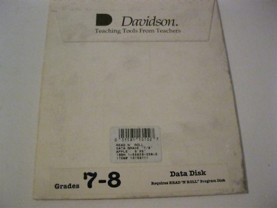 Read N Roll Data Disk Grade 7-8 new sealed Apple 5.25'' Davidson 