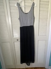 Forever 21 Maxi Tank Dress; Grey and Black