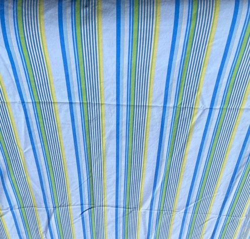 Tommy Hilfiger Stripe Blue Green Yellow Cotton Twin Flat Sheet VGC - Picture 7 of 9