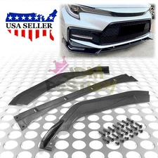 For 2020-2022 Toyota Corolla SE Carbon Fiber Front Bumper Cover Lip Body Kit 3pc