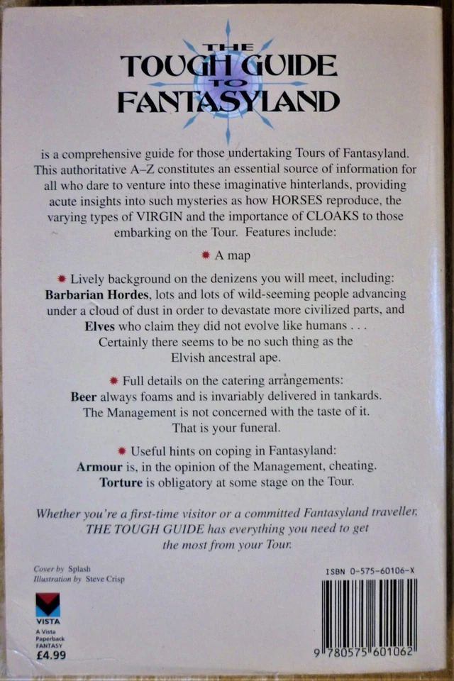 Diana Wynne Jones "THE TOUGH GUIDE TO FANTASYLAND" 1996 UK VISTA NEW 1st ED PB - Image 3 of 4