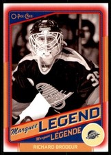 2012-13 O-PEE-CHEE OPC MARQUEE LEGEND RED RICHARD BRODEUR VANCOUVER CANUCKS #548