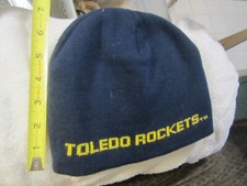 1 UNIVERSITY OF TOLEDO ROCKETS KNIT BEANIE HAT CAP LOGO NAVY Ohio winter