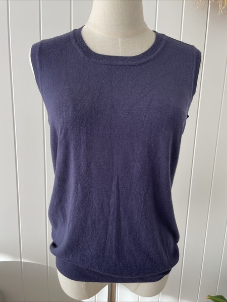 Noni B Navy Knitted Vest, Size S